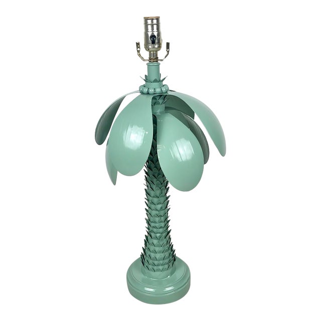 Newly Lacquered Vintage Palm Tree Lamp For Sale