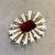 Mid-Century Modern Kenneth Jay Lane Large Red Stone/Rhinestone Starburst Brooch For Sale - Image 3 of 4