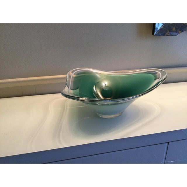 MidCentury Swedish Flygsfors Coquille Art Glass Bowl Chairish