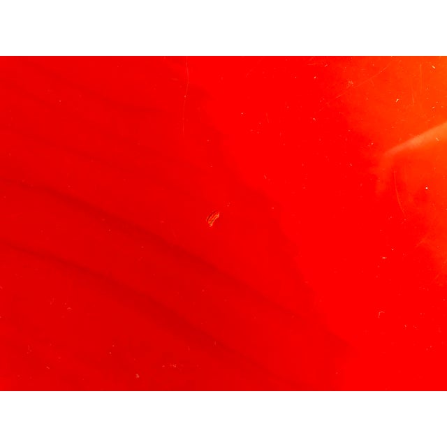 1970s Red Three Drawer Dresser For Sale - Image 12 of 12