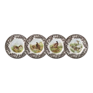 Spode Woodland Canape Plates 6.5", Birds - Set of 4