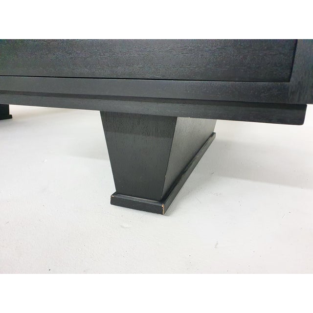 Large Black Wooden Executive Desk, 1960s For Sale - Image 3 of 18