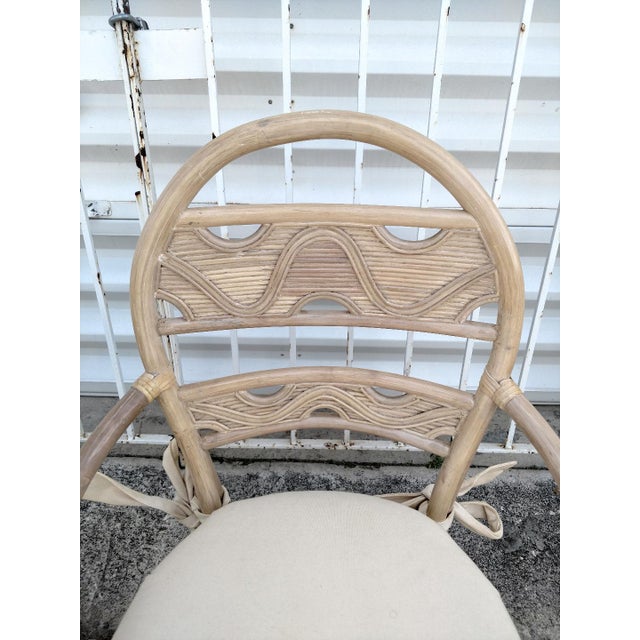 Platt Collections Rattan Chairs With Wave Patterned Backs ...