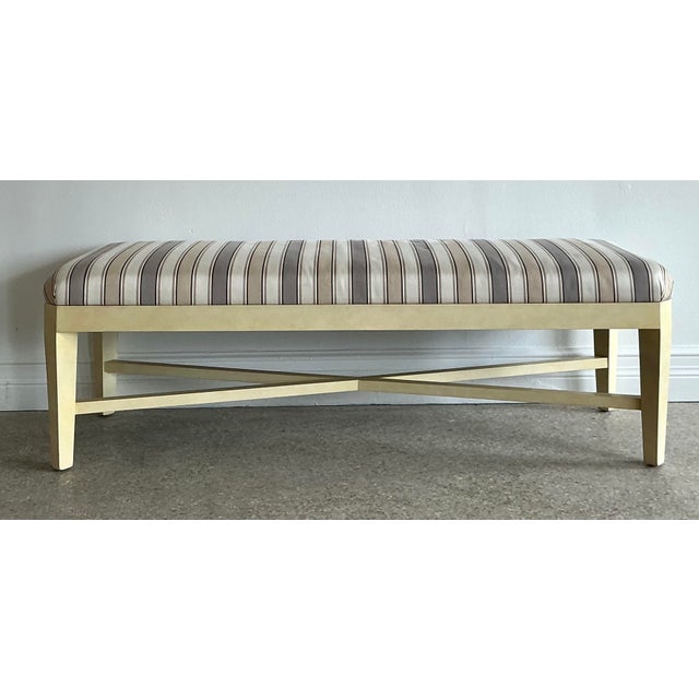 Vintage Angled Long Bench For Sale - Image 10 of 12