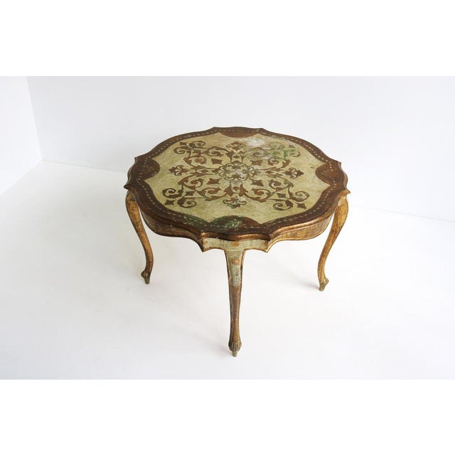 Vintage Italian Florentine Giltwood Coffee Table, 1950 For Sale - Image 10 of 10