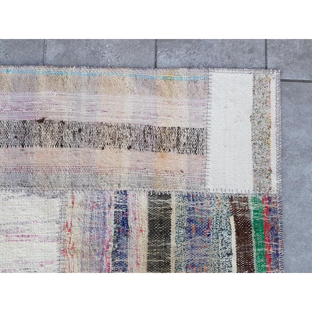 Natural Vintage Handwoven Kilim Runner For Sale - Image 9 of 10