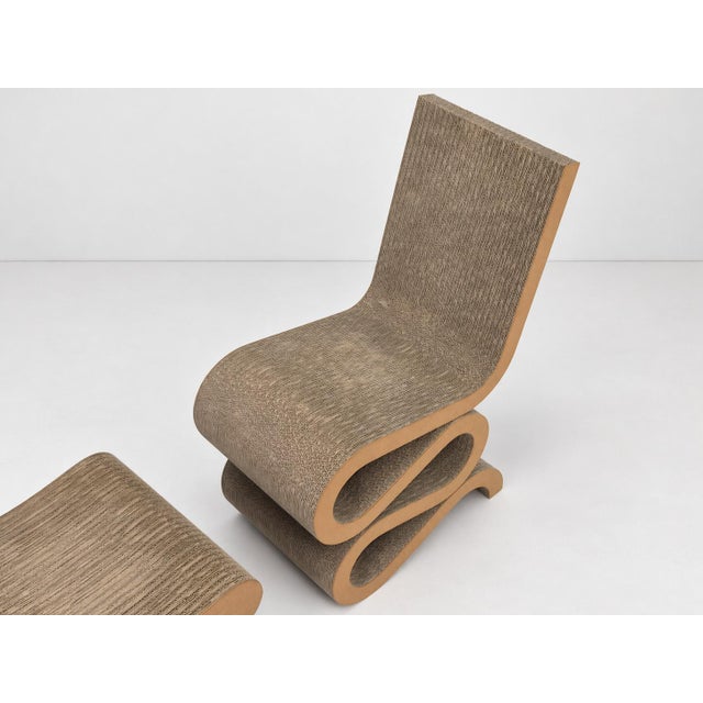 Easy Edges Wiggle Side Chair with Stool by Frank Gehry for Vitra, Set of 2 For Sale - Image 10 of 18
