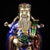 Late 19th Century Set of 3 Gilt Bronze and Enamel Fu Lu Shou Statues, 1.8kg Each For Sale - Image 9 of 9