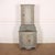 Wonderful 18th century Swedish bow front pine corner cupboard in worn old grey paint. Comes in two parts. 1790. This will...