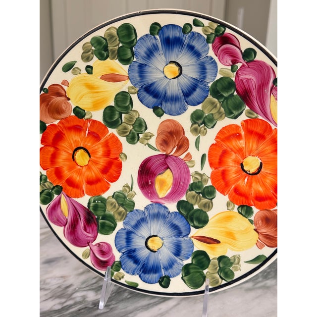 Made in Czechoslovakia Vintage Ditmar Urbach Hand Painted Decorative Serving Plate For Sale In Seattle - Image 6 of 7