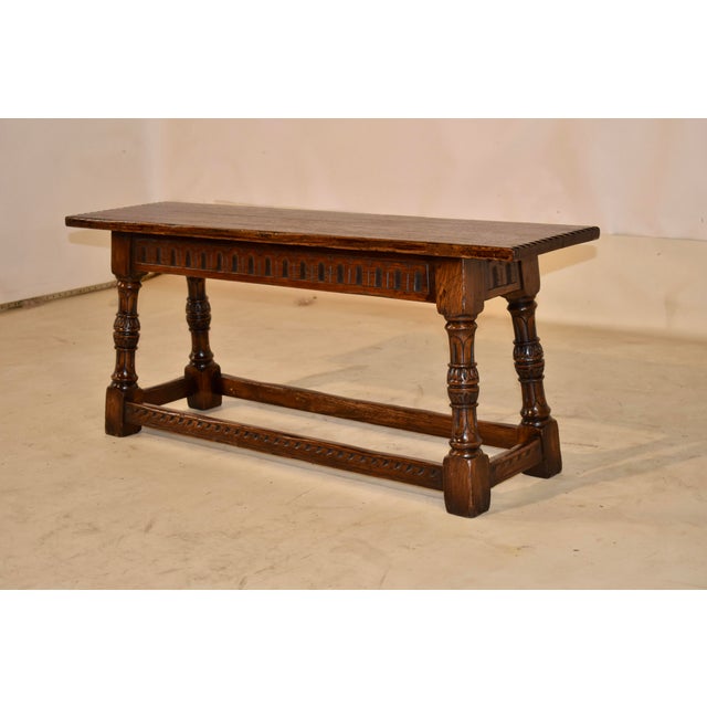 Edwardian Oak Joint Bench From England, Circa 1900 For Sale - Image 4 of 8