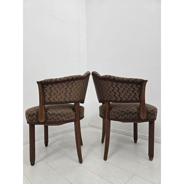 1930s French Art Deco Armchairs in the style of Paul Follot, 1925, Set of 2 For Sale - Image 5 of 18