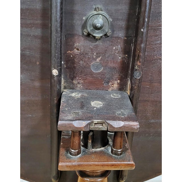 English 19th C Mahogany Queen Anne Pad Foot Birdcage Round Tilt-Top Table For Sale - Image 11 of 16