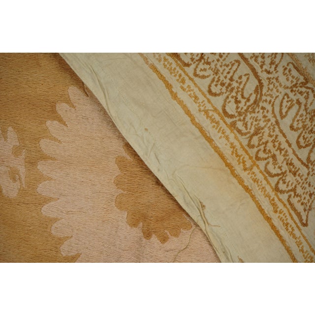 Copper Bukhara Suzani Wall Hanging - Ethnic Embroidered Throw For Sale - Image 8 of 8