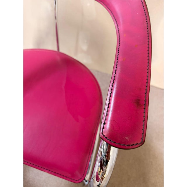 Canasta Cantilever Chairs in Pink, 1980s, Set of 4 For Sale - Image 12 of 16