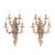 Pair of French Louis XV Style Five-Light Gilt Brass Sconces For Sale