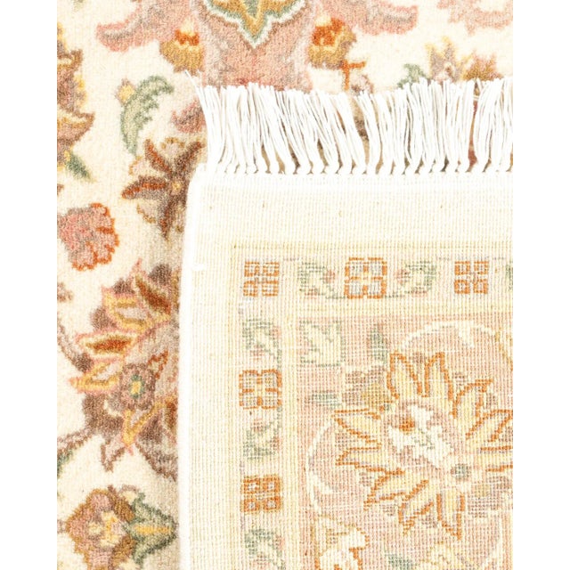 2000 - 2009 Mogul, One-of-a-Kind Hand-Knotted Area Rug in Ivory, 4' 2" x 6' 2" For Sale - Image 5 of 8