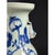 Chinese vase, Fô dogs on the neck and peony decoration, blue and white on a celadon background. "Fô", "fu" or "shi" dogs...