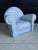 Postmodern Vintage 1984 Sculpture - Italian L’aquilone Signed Handpainted Matte Porcelain Cloud Chair Sculpture For Sale - Image 3 of 10