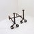 Metal Antique Wrought Iron Andirons, 1890s, Set of 3 For Sale - Image 7 of 13