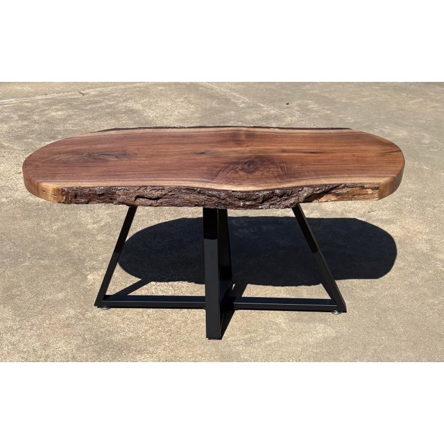 Brown New Hand Crafted Black Walnut Coffee Table For Sale - Image 8 of 9