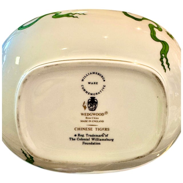 Bright Green 20th Century Wedgewood “Chinese Tigers” Bone China Teapot - Green For Sale - Image 8 of 8