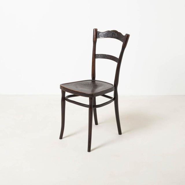 Antique Bentwood Cafe Dining Chairs by J&J Kohn, Austria, 1905, Set of 2 For Sale - Image 9 of 12