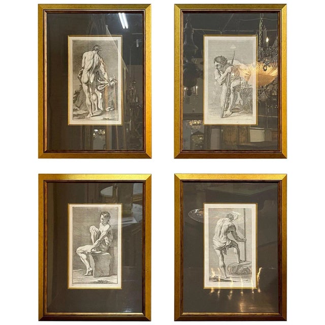 Italian Vintage Black and White Copper Engravings - Set of 4 For Sale In Dallas - Image 6 of 6