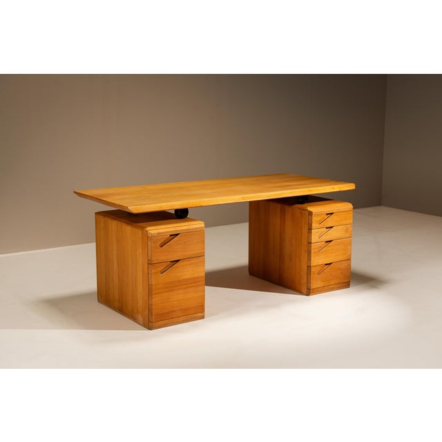 Adjustable Desk in Beech by Seltz, France, 1980s For Sale - Image 3 of 18