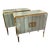 Murano Glass and Brass Side Cabinets For Sale