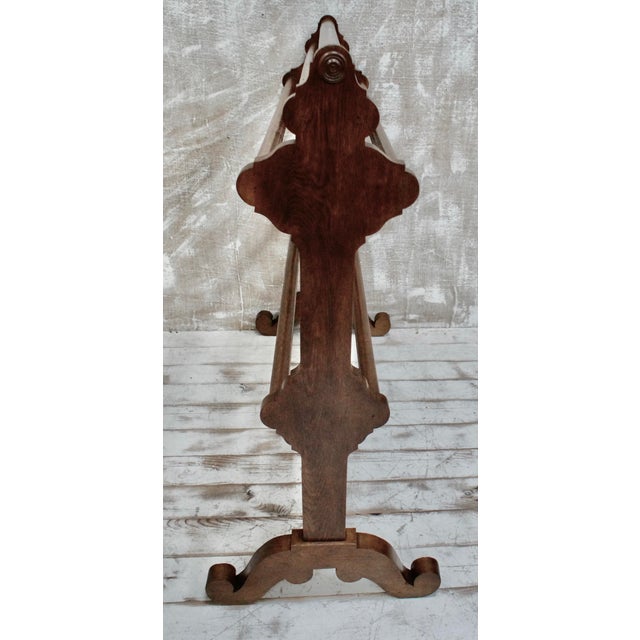 Large Victorian Oak Towel Rail, 1890s For Sale - Image 3 of 11