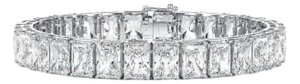 Gia Certified 46 Carat Radiant Cut Diamond Tennis Bracelet