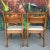 Pair of came back walnut dining chairs by American of Martinsville. These chairs sit comfortably with the right curves and...