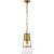 Modern Thomas O'Brien for Visual Comfort Signature Robinson Medium Pendant in Hand-Rubbed Antique Brass with Clear Glass For Sale - Image 3 of 3