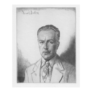 1935 Gerald Brockhurst Etching of Irish Poet Oliver St. John Gogarty