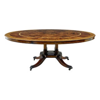 Circular Extending Jupe Dining Table with Burr Detailing, 1990s For Sale