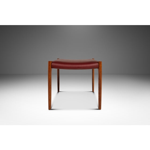 Niels Moller Danish Modern Model 77a Ottoman in Teak & Leather by Niels Otto Møller for j.l. Møller Mobelfabrik, Denmark, C. 1960's For Sale - Image 4 of 18