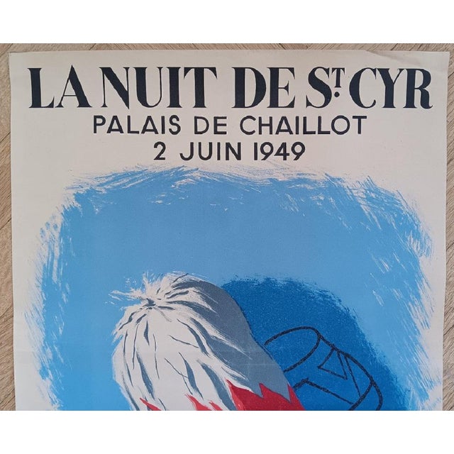 Modern Original Poster: The Night of Saint Cyr after Paul Colin, 1949 For Sale - Image 3 of 9