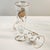 Champagne Flute - Footed Pilsner Set of 10 Gold Encrusted Rose-Vine Pattern Circa 1960s Hand blown crystal glassware of...