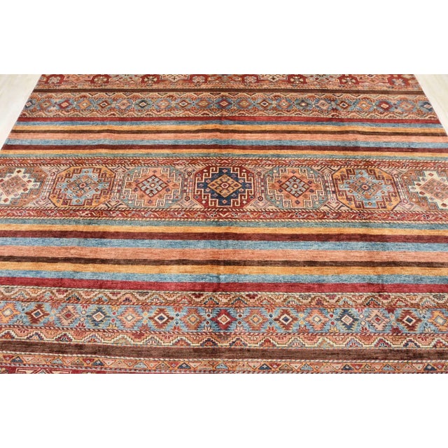 2020s Fine Khorjin Rug 8’4” X 9’8” Multicolor Wool Tribal Hand-Knotted Carpet For Sale - Image 5 of 13