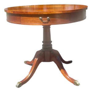 1950s Mersman 7494 Vintage Drum Pedestal Table