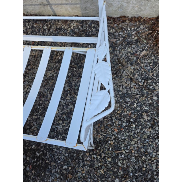 Vintage Wrought Iron Outdoor Patio Loveseat/Settee For Sale In Providence - Image 6 of 9