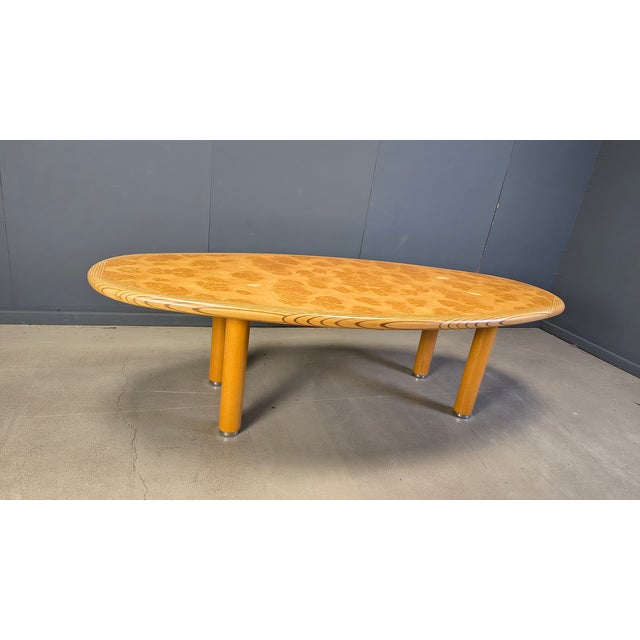 Dining Table in Burl and Elm Wood, 1980s For Sale - Image 10 of 18