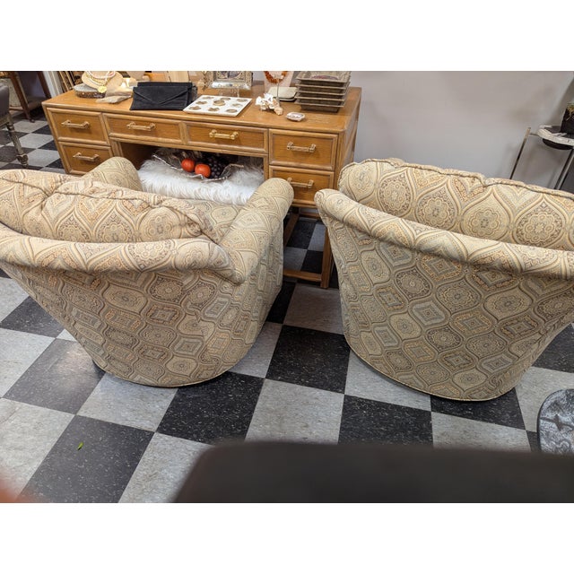 Pair of Barrel Chairs For Sale - Image 11 of 13