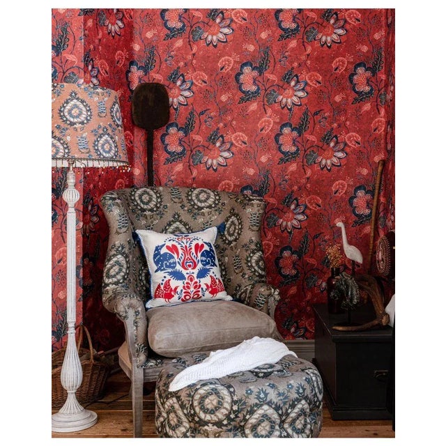 Contemporary Mind the Gap Saxon Tapestry Wallpaper For Sale - Image 3 of 3