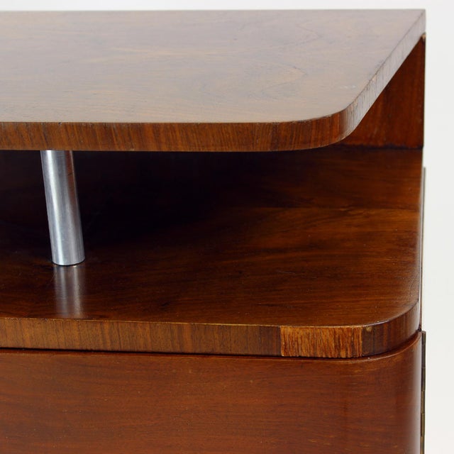 Wood Vintage Bauhaus Bedside Tables, 1950s, Set of 2 For Sale - Image 7 of 12