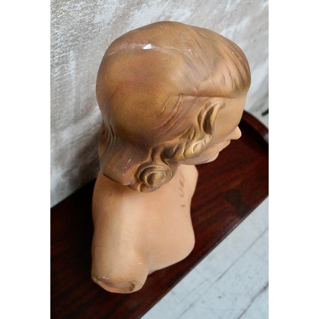 Paint Vintage Mannequin Lubé Paris Bust, 1930 For Sale - Image 7 of 9