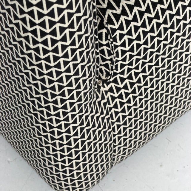 Black 1990s Cubic Lounge Chair Attributed to Jules Heumann for Metropolitan in Alexander Girard Fabric For Sale - Image 8 of 8