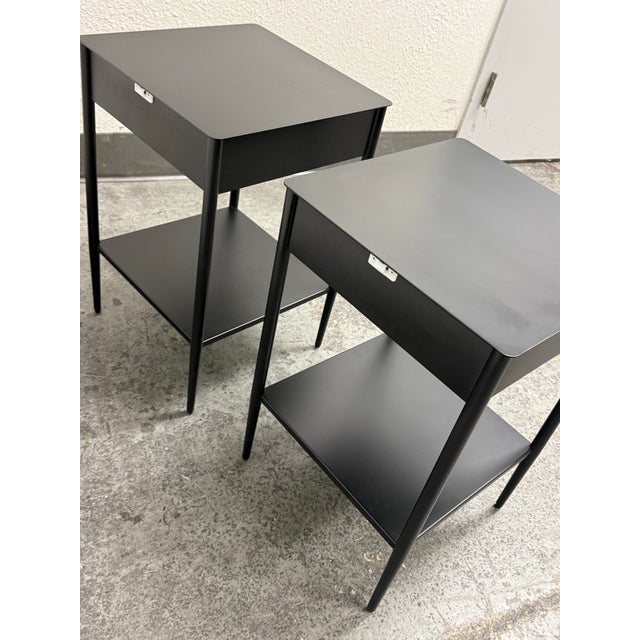 West Elm Metalwork Mini Nightstands, Pair For Sale In San Francisco - Image 6 of 12