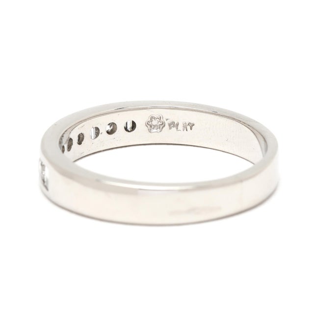 Early 21st Century 0.45ctw Diamond Band Ring, Platinum, Ring Size 8, Stackable For Sale - Image 5 of 6